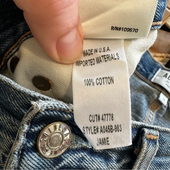 Agolde Women’s Jamie Jeans High Rise Straight Distressed Size 28 - Picture 10 of 10